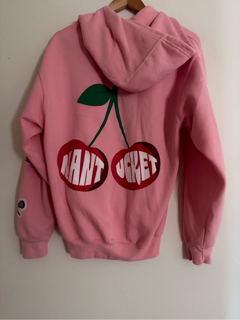 Kids Cherry Graphic Pink Hoodie